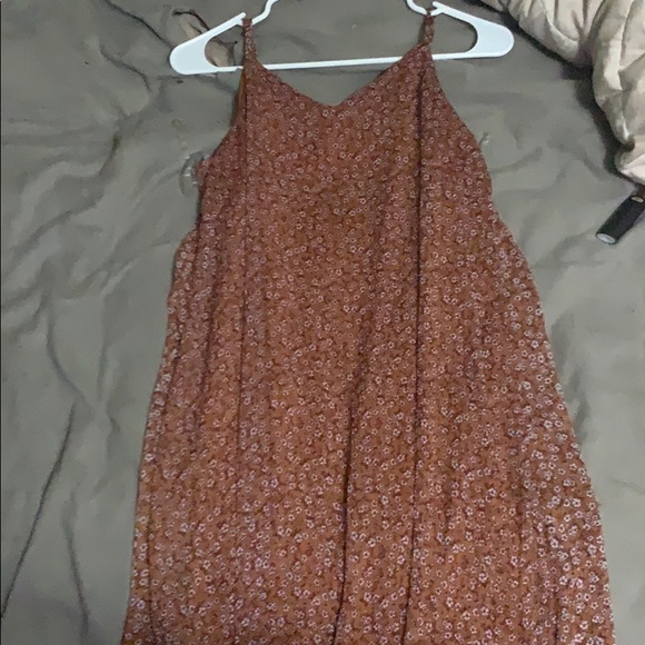 Orange Floral Dress - Picture 1 of 2